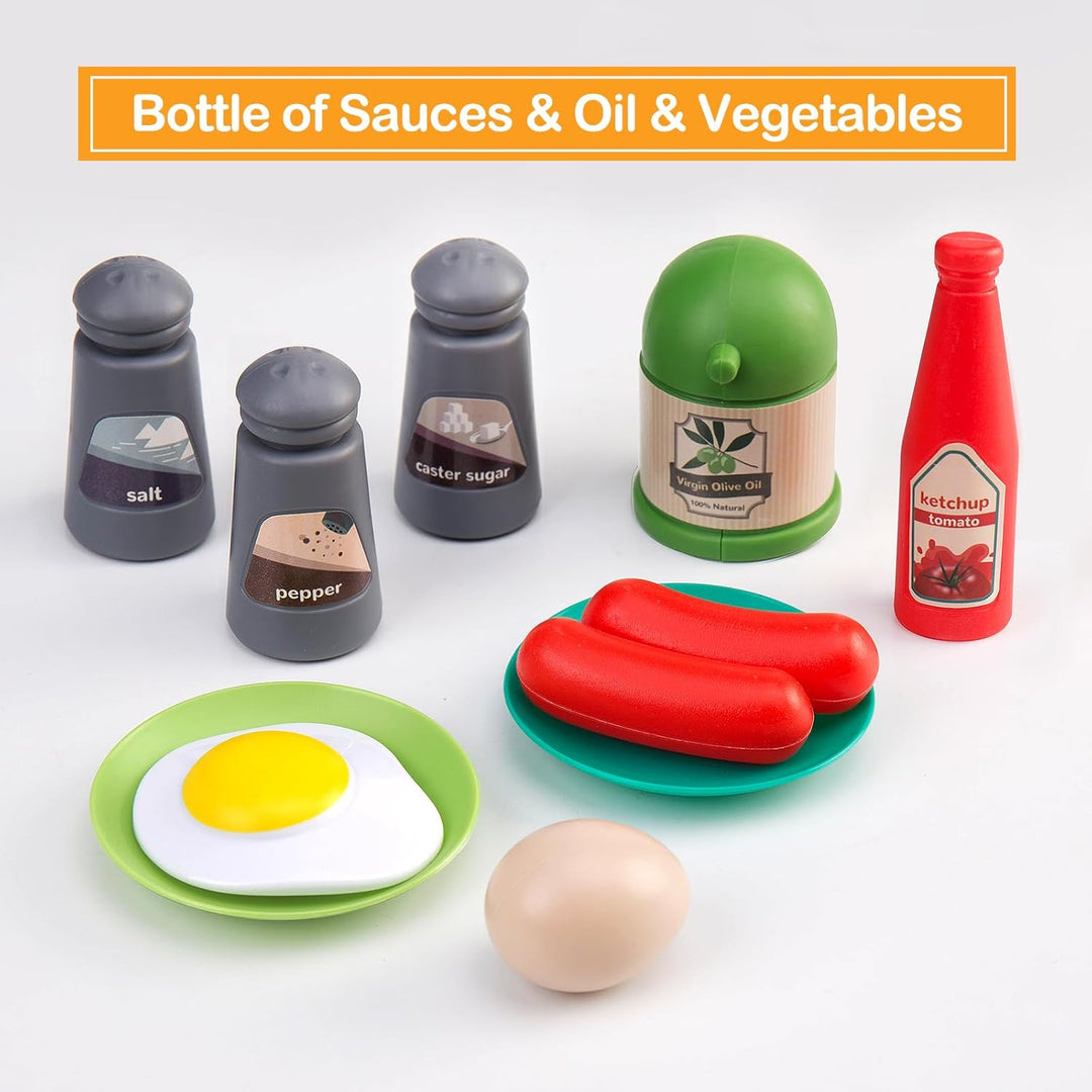 35 piezas de accesorios de juguete de cocina para niños, juego de c...