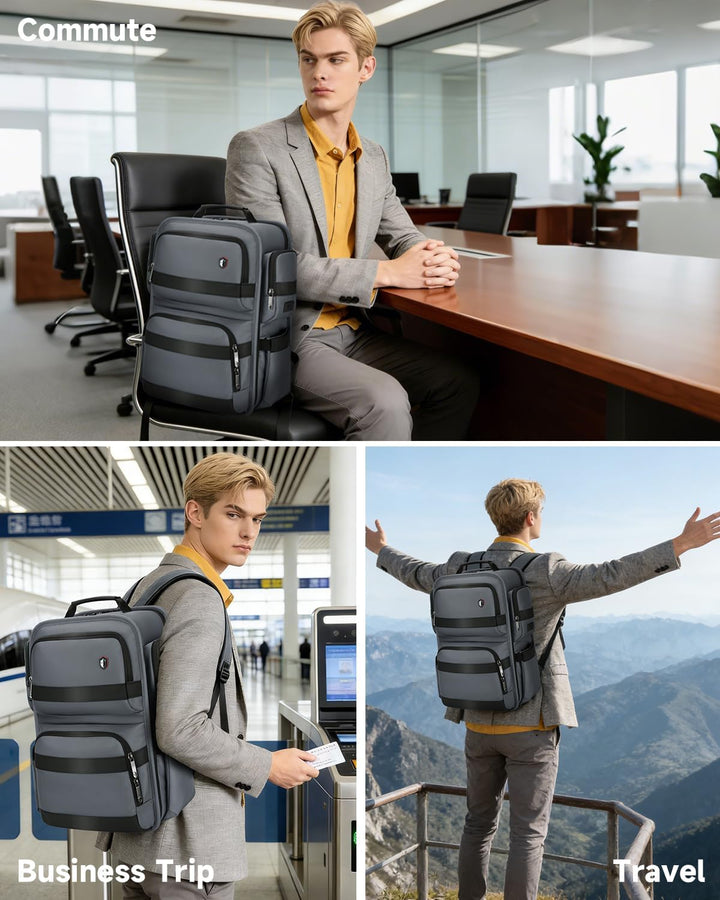 RoyalAnt Mochila de trabajo para hombres, mochila para laptop de 17...