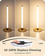 Lámpara EDISHINE Lámpara de mesa moderna, lámpara de noche delgada LED con