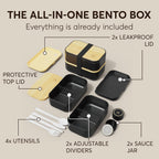 Umami Bento Box - Recipientes de almuerzo todo en 1 para adultos