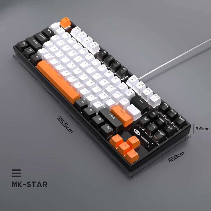 MageGee - Teclado mecánico para juegos 75%, con interruptores amari...