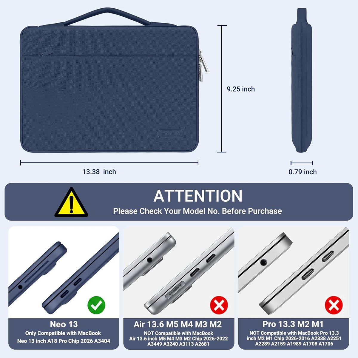 MOSISO Funda compatible con MacBook Neo de 13 pulgadas, versión 202...