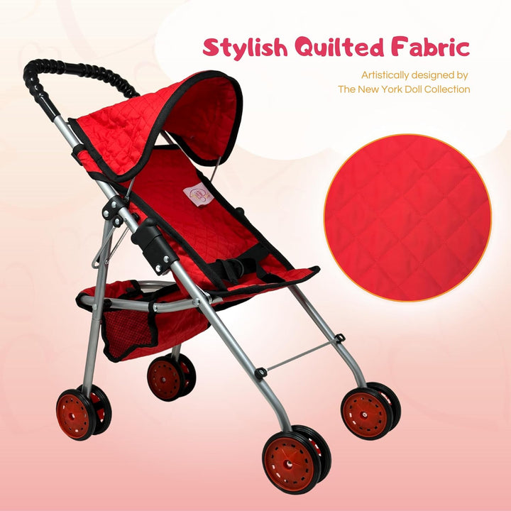 The New York Doll Collection My First Doll Stroller con Canasta, Co...