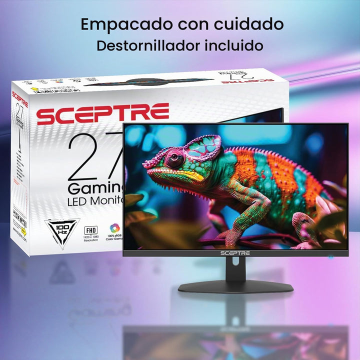 ¡Nuevo! Sceptre - Monitor para juegos de 27 pulgadas 100 Hz 1 ms Di...