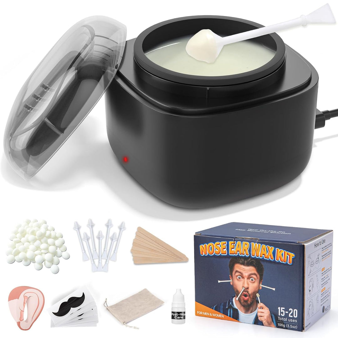 AUZEAL Kit de cera nasal para hombre, kit de depilación de nariz y...