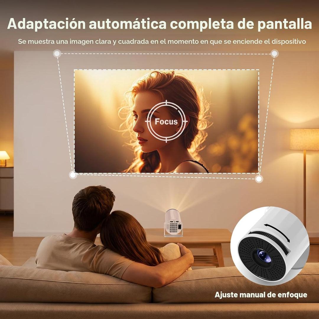 WellSonic Mini proyector con WiFi y Bluetooth, proyector de películ...