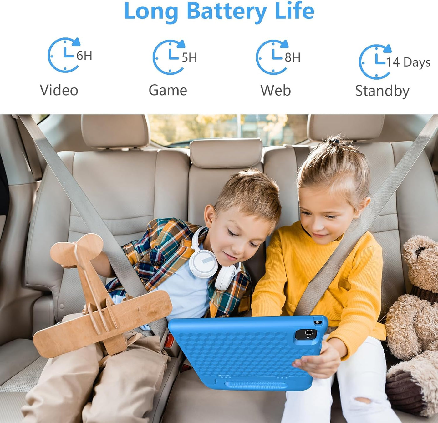 JREN Tablet para Niños ｜ 10 Pulgadas 64GB Android 14 ｜ Octa-core ｜...