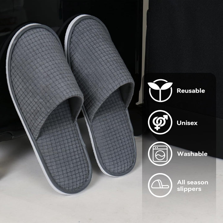 QatmMkt - 10 pares de pantuflas desechables unisex para invitados,...