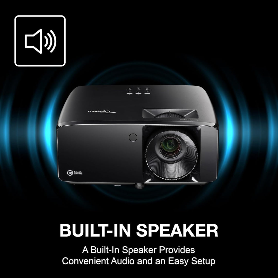 Optoma HZ41 4600-Lumen Full HD Laser DLP Home Theatre y Gaming Proy...