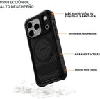 Rokform - Carcasa resistente para iPhone 17 Pro, magnética + RokLock (negro)