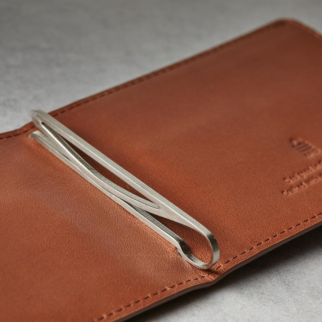 Distil Union - Billeteras plegables de cuero, diseño delgado y mini...