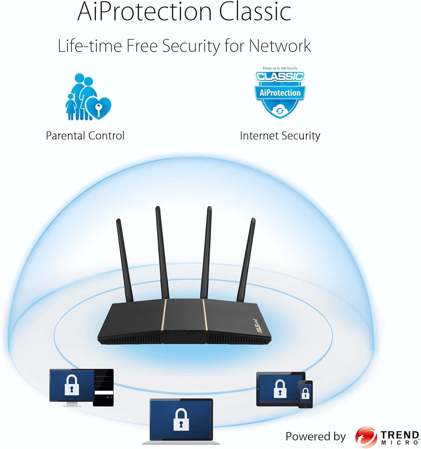 ASUS Router AX3000 WiFi 6 (RT-AX57) - Router de Internet inalámbric...