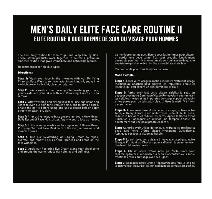 Brickell Daily Elite Face Care Routine II para hombre, tónico, lava...