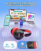 Acer OHR727 Audífonos Bluetooth para Niños OHR727, Diseño cómodo Over‑Ear para viajar