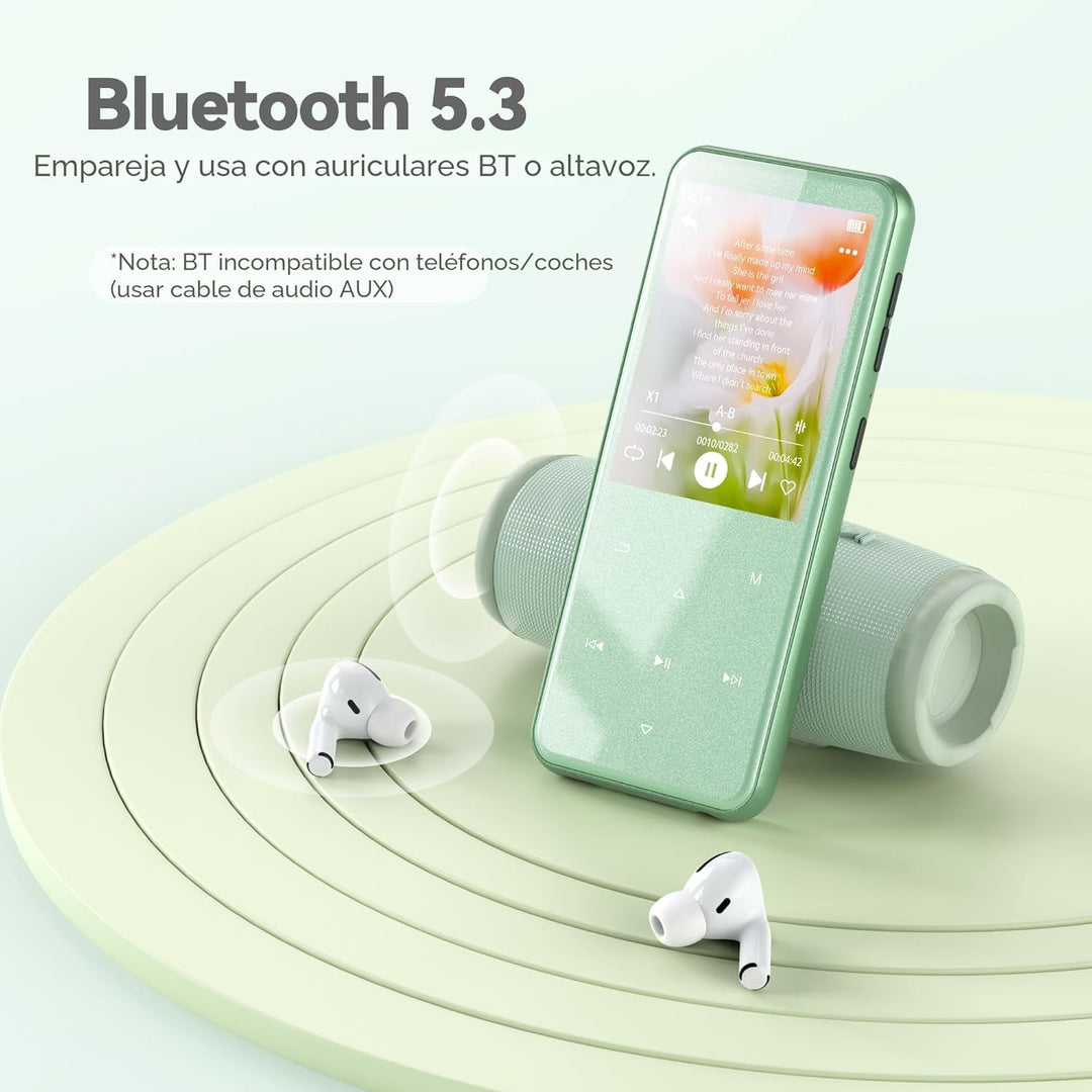 AGPTEK Reproductor MP3 de 64 GB con Bluetooth, reproductor de músic...