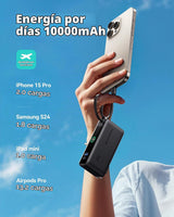 INIU Cargador portátil 3 en 1, pequeño banco de energía de carga rá...