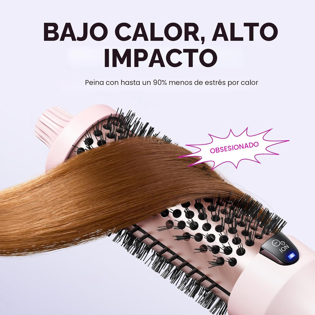 Wavytalk Cepillo térmico, cepillo redondo calentado de 1.5 pulgadas...