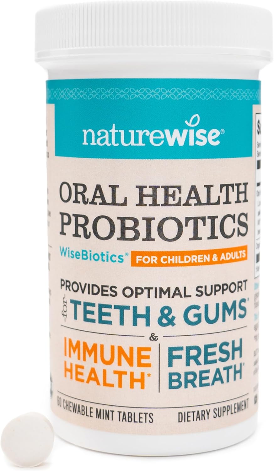 Probióticos masticables para salud oral NatureWise, protección clín...