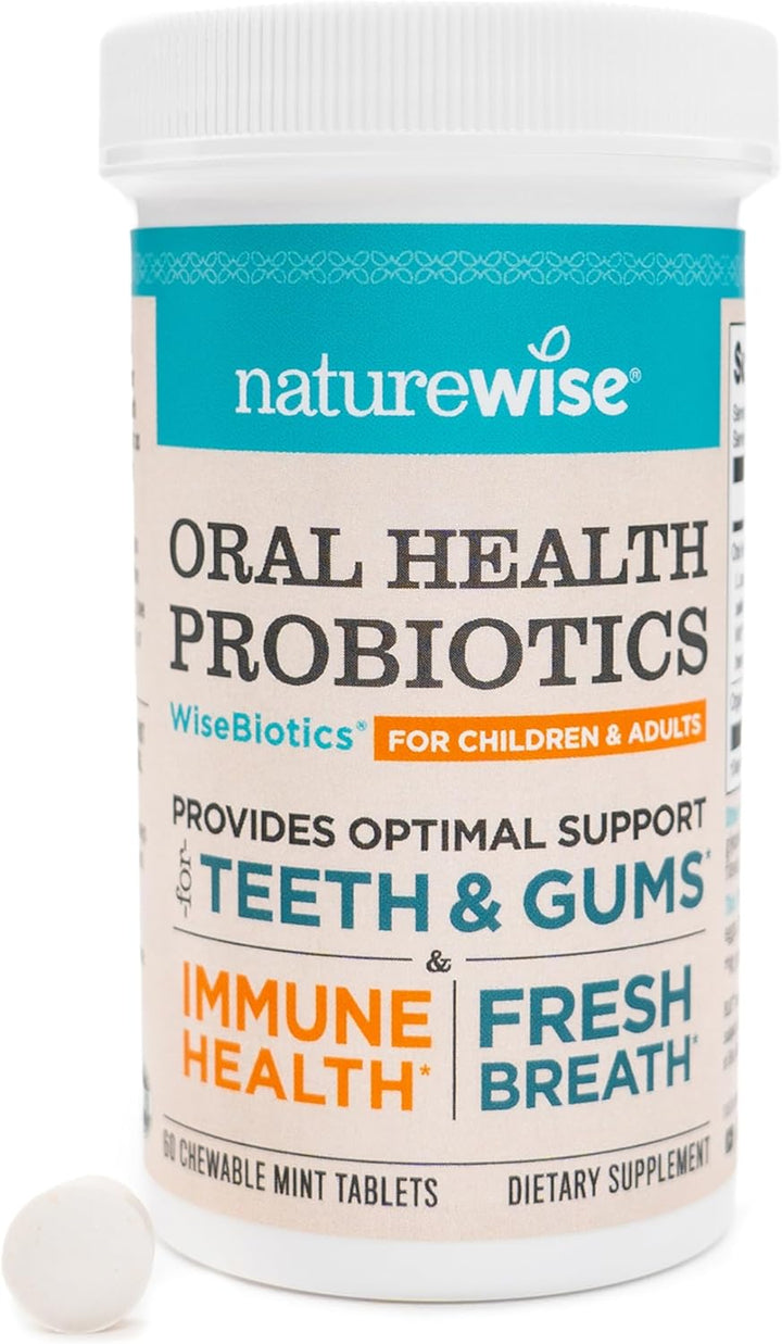 Probióticos masticables para salud oral NatureWise, protección clín...