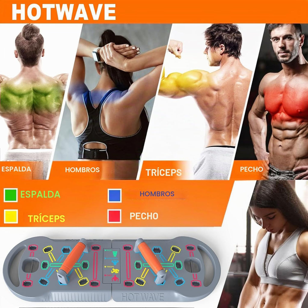 Tabla de Flexiones Push Up, Tabla de Flexiones Portátil, Barra de Flexiones Plegable 20 en 1