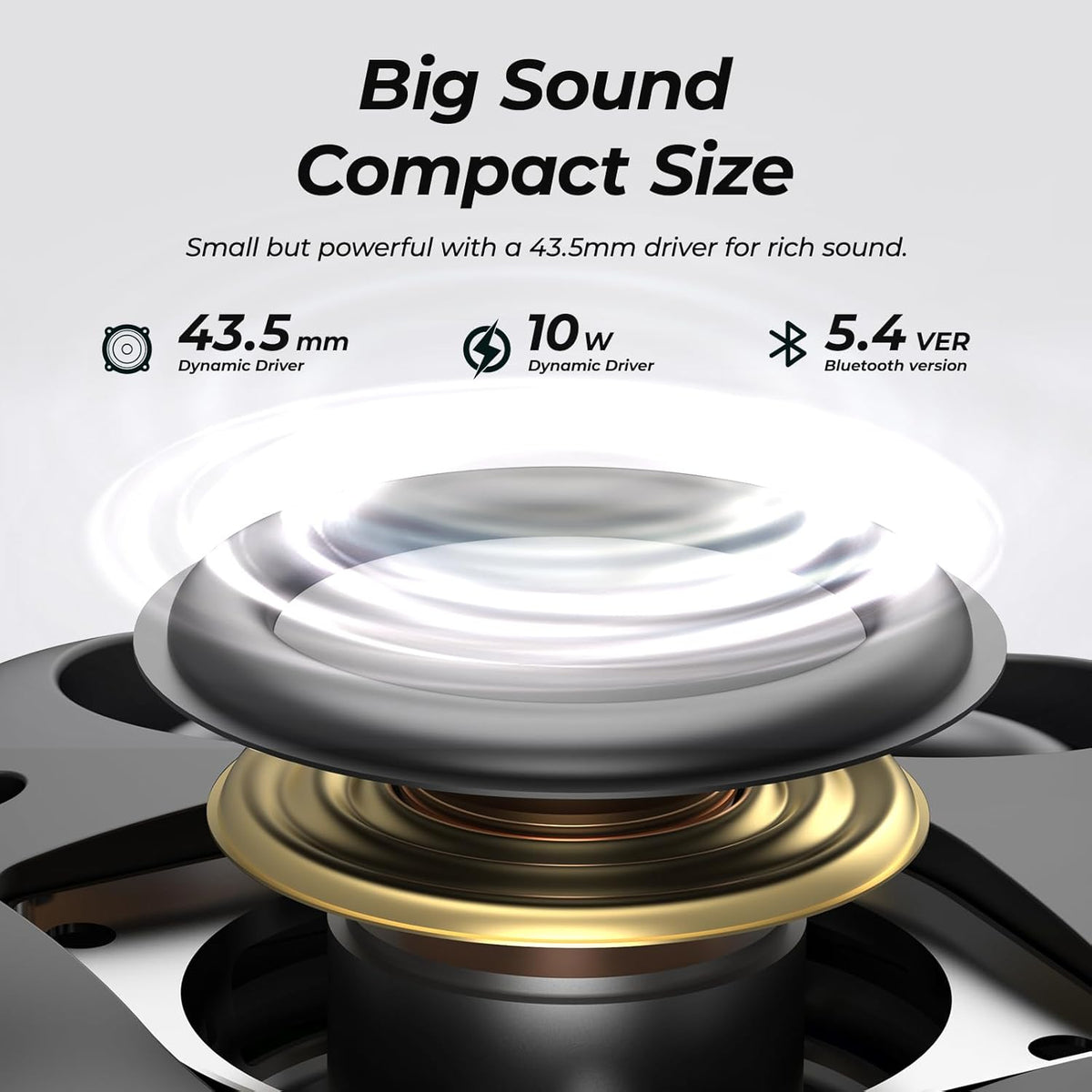 TOZO Altavoces Bluetooth portátiles PE1 32H tiempo de reproducción con