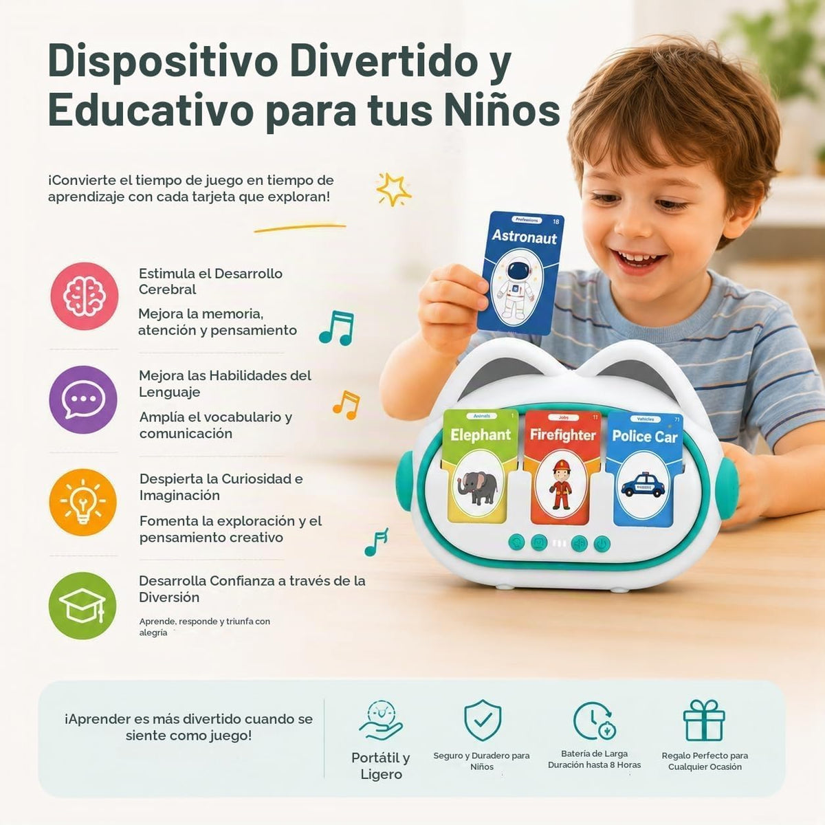 Tarjetas didácticas parlantes prémium 2026 y creador de historias para niños pequeños, 150 tarjetas de 300 palabras, juguete de aprendizaje Montessori, juguete educativo de aprendizaje de vocabulario