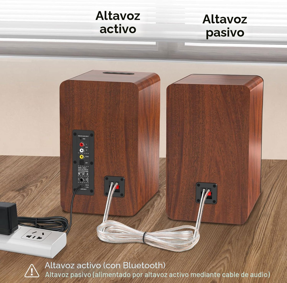 Saiyin Altavoces de estantería Bluetooth alimentados