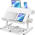 SONGMICS Escritorio para computadora portátil de cama, plegable, altura
