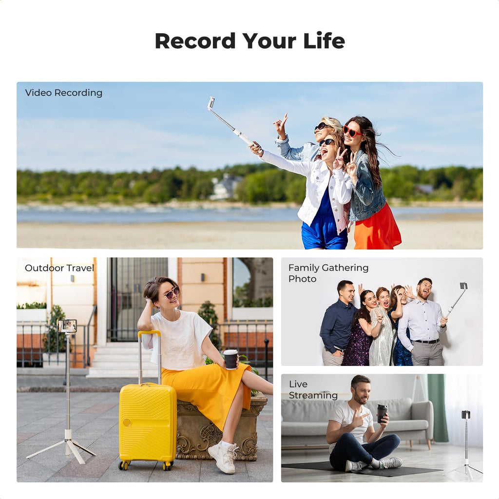 K&F CONCEPT Trípode de teléfono Pop Open y de plegado rápido de 69"
