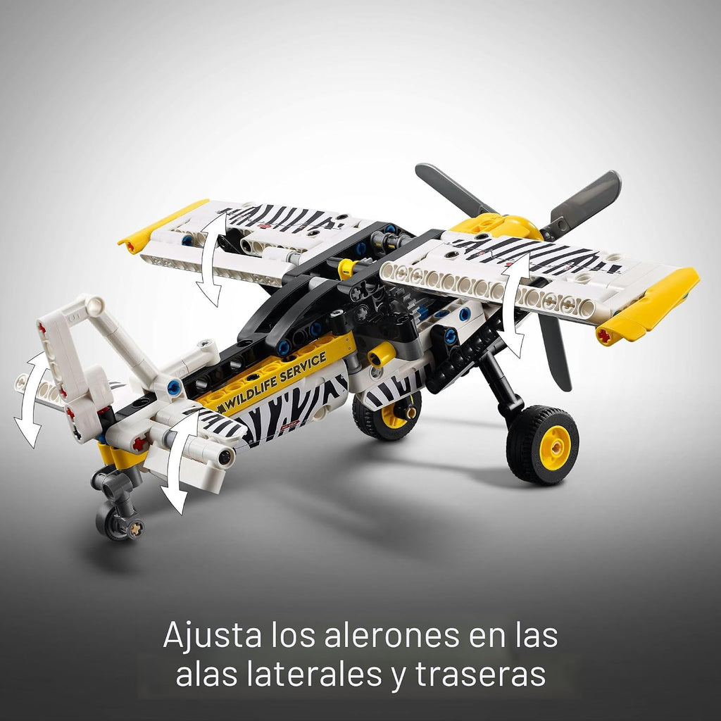 Avión de juguete LEGO Technic - Avión de juguete para construir para niños, niños y niñas, a partir de 8 años - Juego de avión modelo con hélice giratoria, motor de pistón de 4 cilindros y más - 42198