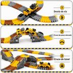 Construction Race Track Set 235 Pcs Toy para Kids 3-8 Flexible DIY Road Toy