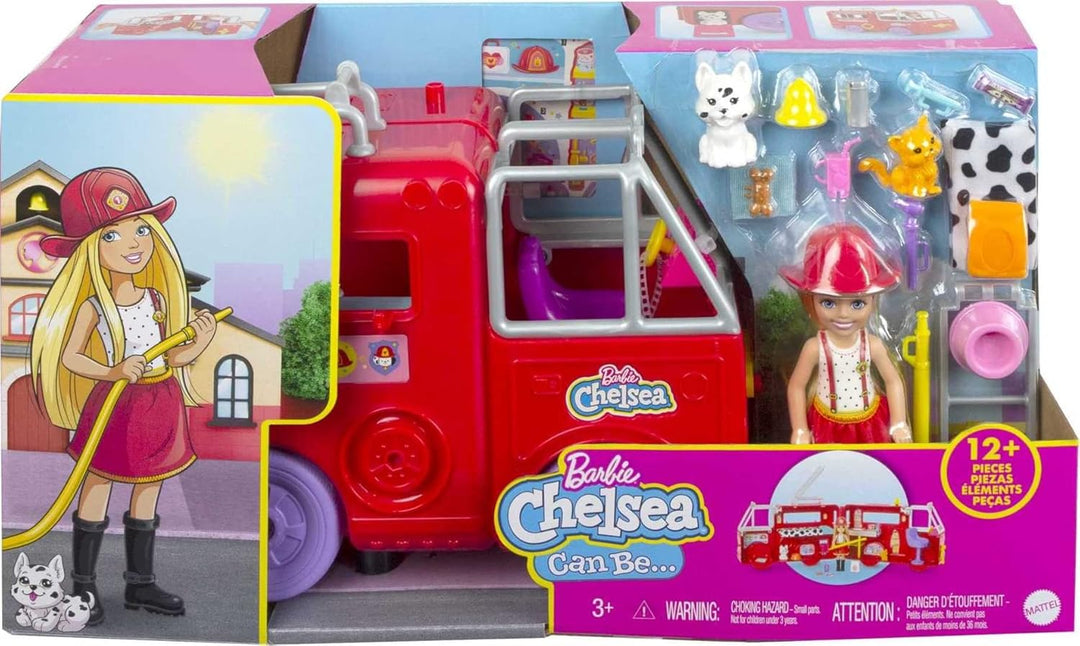 Barbie Chelsea Can Be - Juego de camión de bomberos con muñeca pequ...