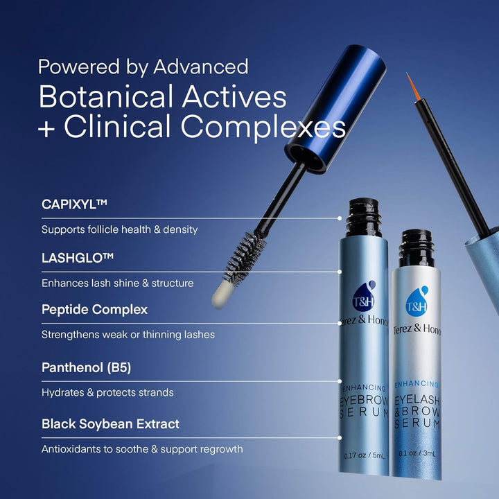 Terez &amp; Honor Suero avanzado para mejorar pestañas y cejas (Paq...