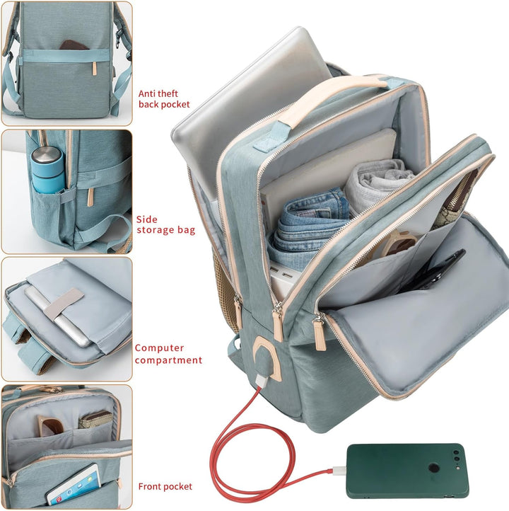 Nobleman - Mochila para portátil de viaje para hombres, resistente...