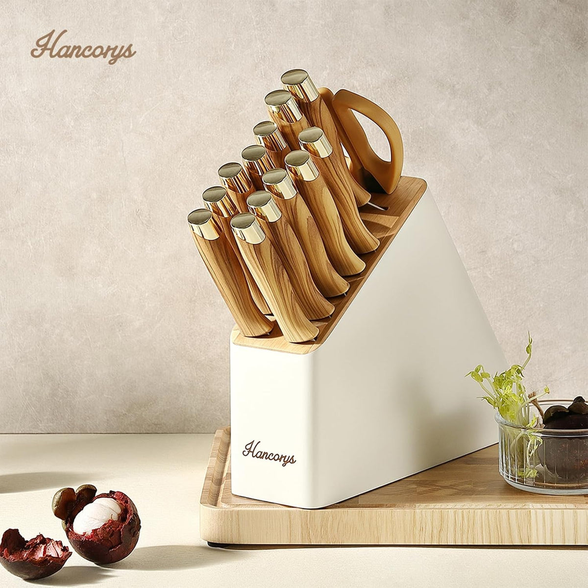 Juego de cuchillos, juego de cuchillos de cocina de 15 piezas con