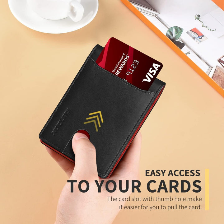 RUNBOX Cartera delgada para hombre, 11 ranuras para tarjetas de cré...