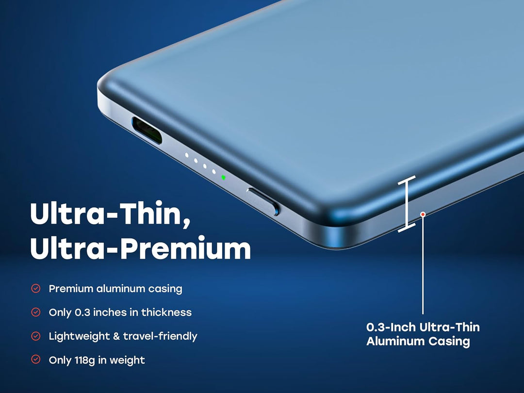XYZtech X Blade 5K Slim Banco de Energía Magnético - 5000 mAh - Car...