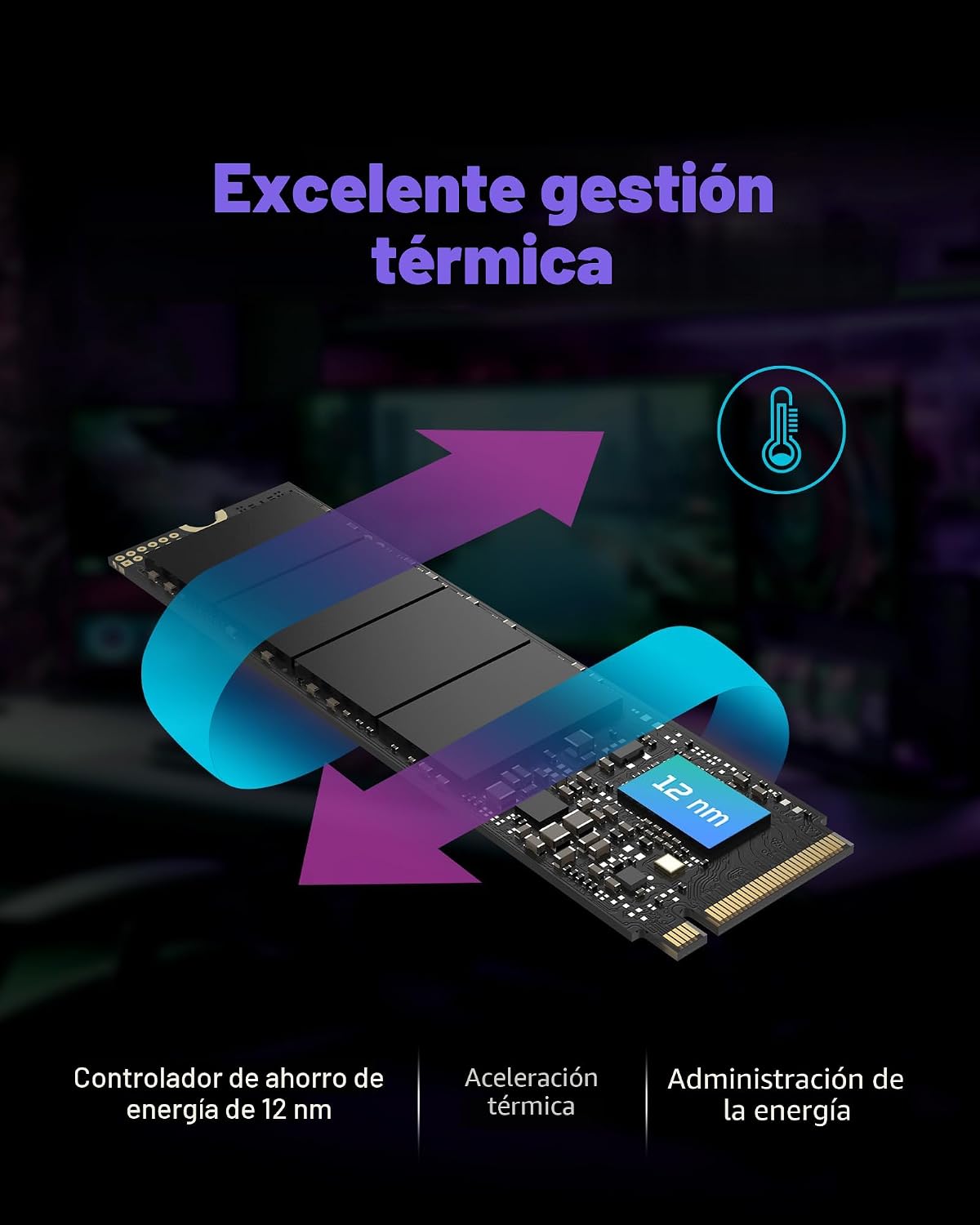 acer Predator GM7 1TB SSD: M.2 2280 PCIe Gen 4 x4 NVMe 2.0, velocid...