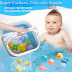 Anivia Organizador plegable de almacenamiento de juguetes de baño con base
