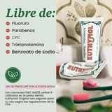 EUTHYMOL Pasta de dientes rosa original (3.7 onzas líquidas x 3, pa...