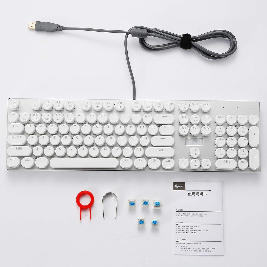 HUO JI E-Yooso Z-88 Teclado mecánico para juegos estilo máquina de...