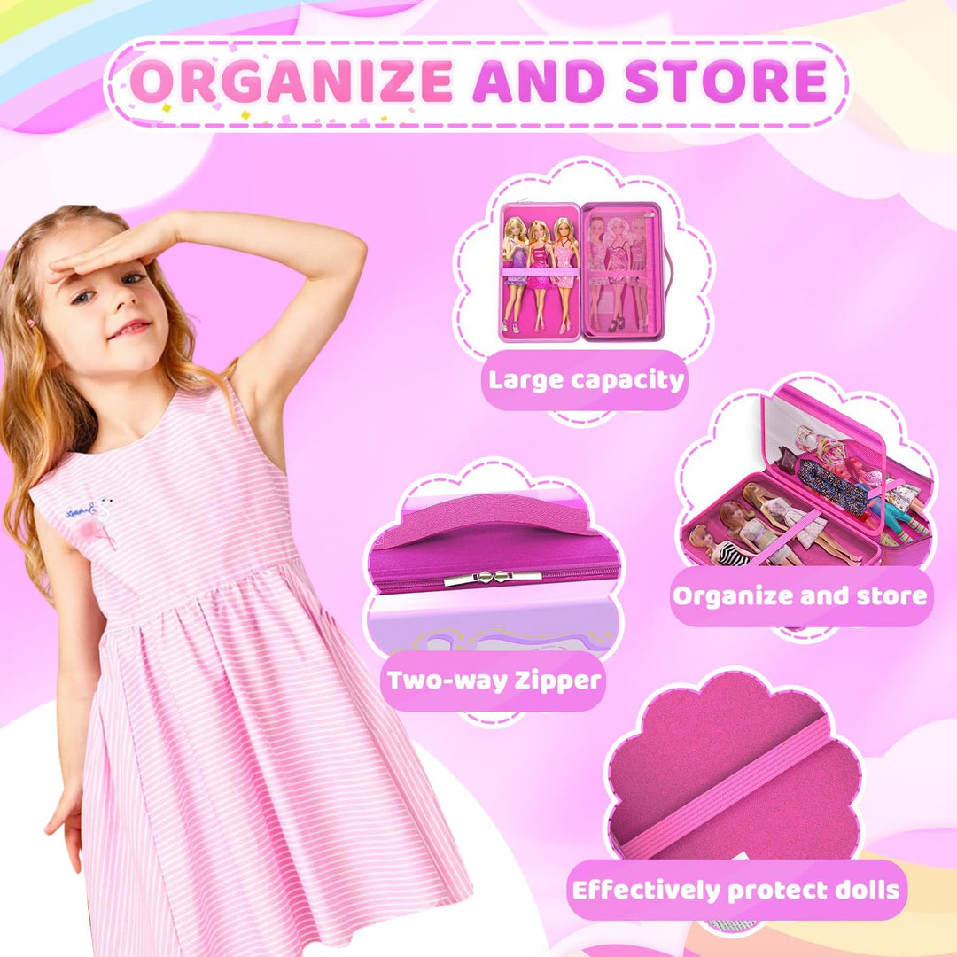 LININYHAO Elegante estuche de viaje para muñecas de moda de 12 pulg...