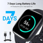 Relojes Inteligentes para Hombres/Mujeres, Pantalla AMOLED de 1.85" [1.85" AMOLED Screen] Reloj de Fitness para Android/iPhone, Resistente al Agua 3ATM, Llamadas Bluetooth, Control IA, Monitor de Frecuencia Cardíaca 24/7/SpO2/Sueño, Batería de 7 Días