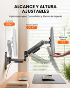 ErGear Soporte de pared para monitor, 13-34 pulgadas, 19.8 libras, brazo