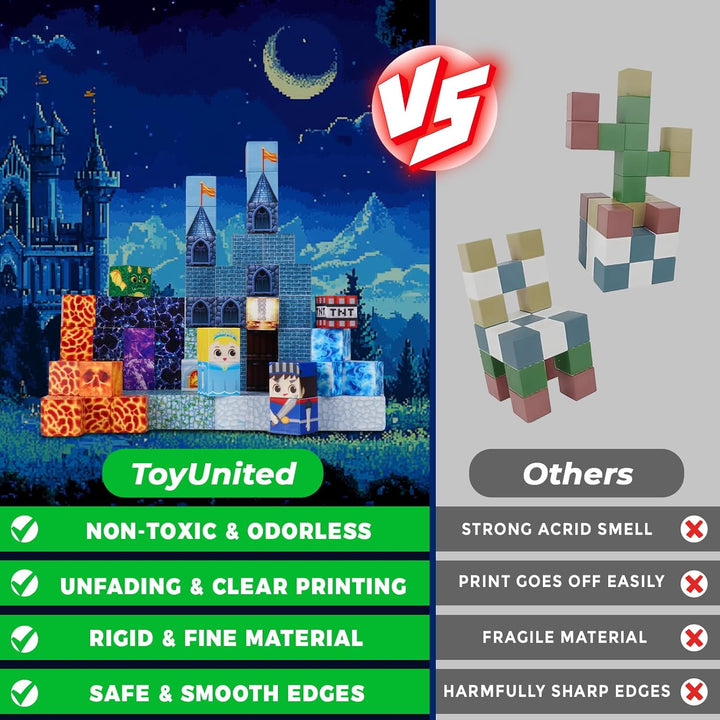 ToyUnited 100 piezas de bloques magnéticos - Bloques de construcció...