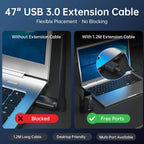 Adaptador USB WiFi 7 para PC de escritorio, BE6500 Tri-Band (2.4G/5G)