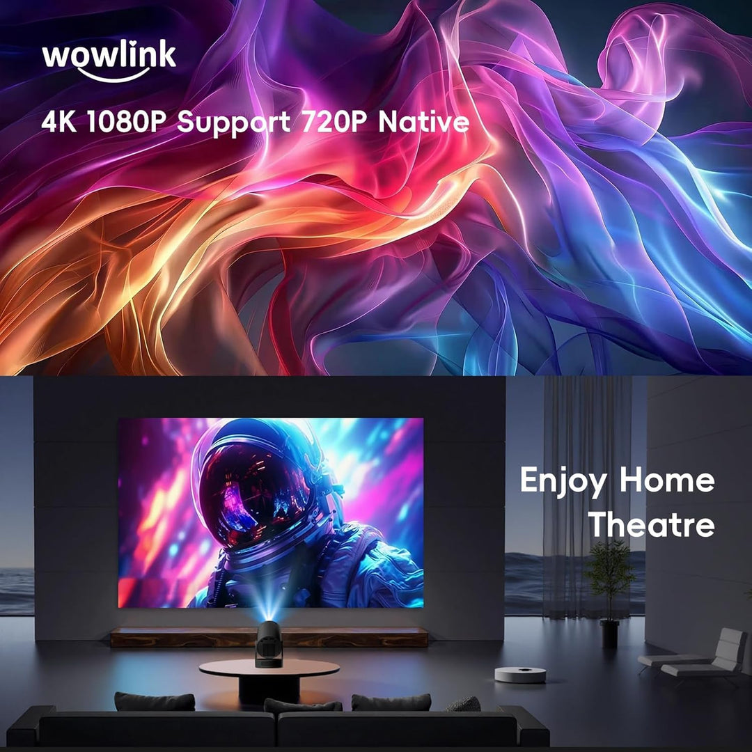 [Aplicaciones integradas y actualizado 2026] Mini proyector con WiF...