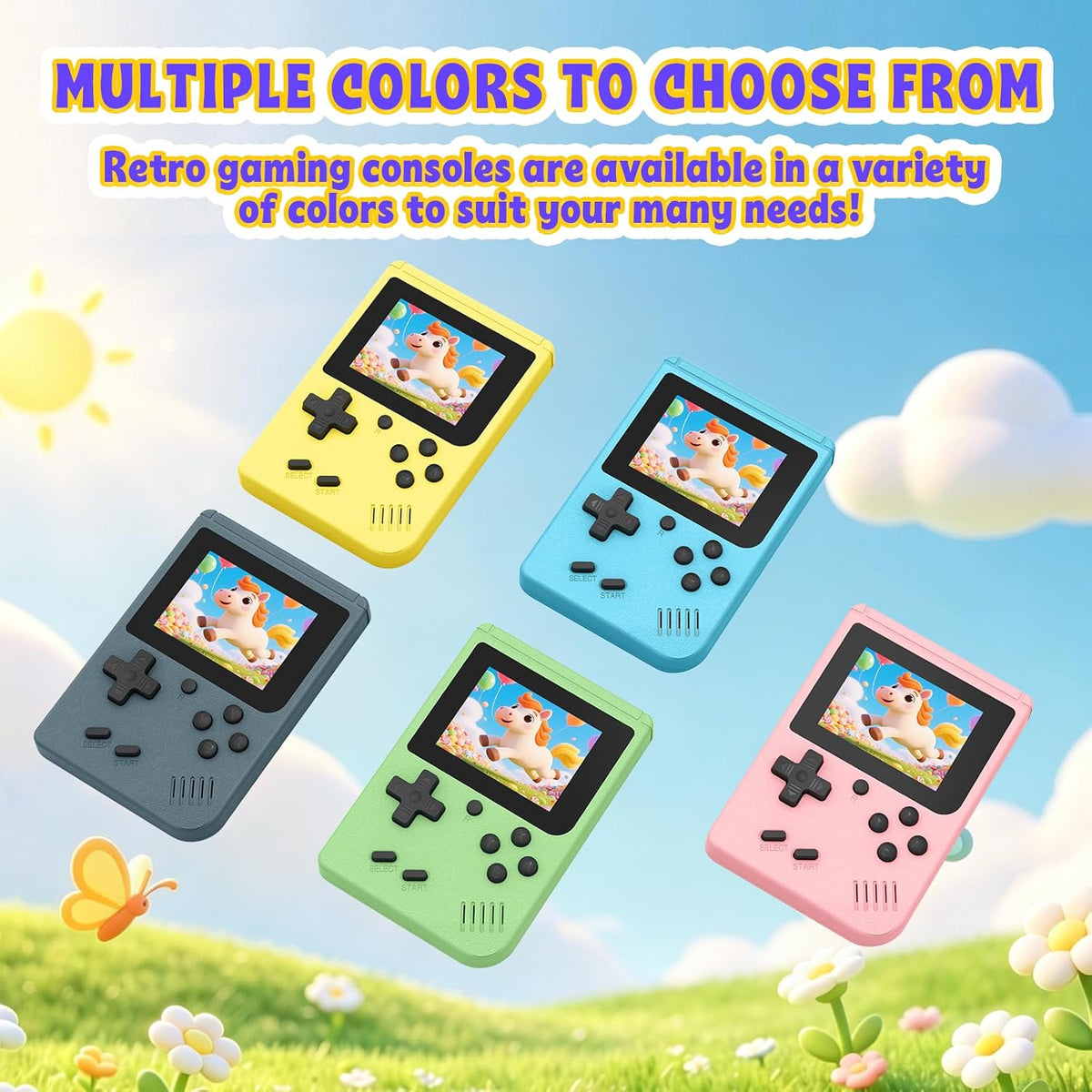 Consola de juego portátil retro con pantalla IPS de 3.0 pulgadas, consola retro para niños con 400 juegos clásicos preinstalados, batería recargable de 1020mAh, reproductor de bolsillo para viajes, arcade, rosa