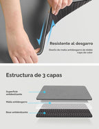 Heathyoga Tapete de Yoga Antideslizante Ecológico, Sistema de Alineación Corporal, Material TPE Certificado por SGS - Superficie Texturizada Antideslizante y Amortiguación Óptima, 72" x 26" Grosor 1/4