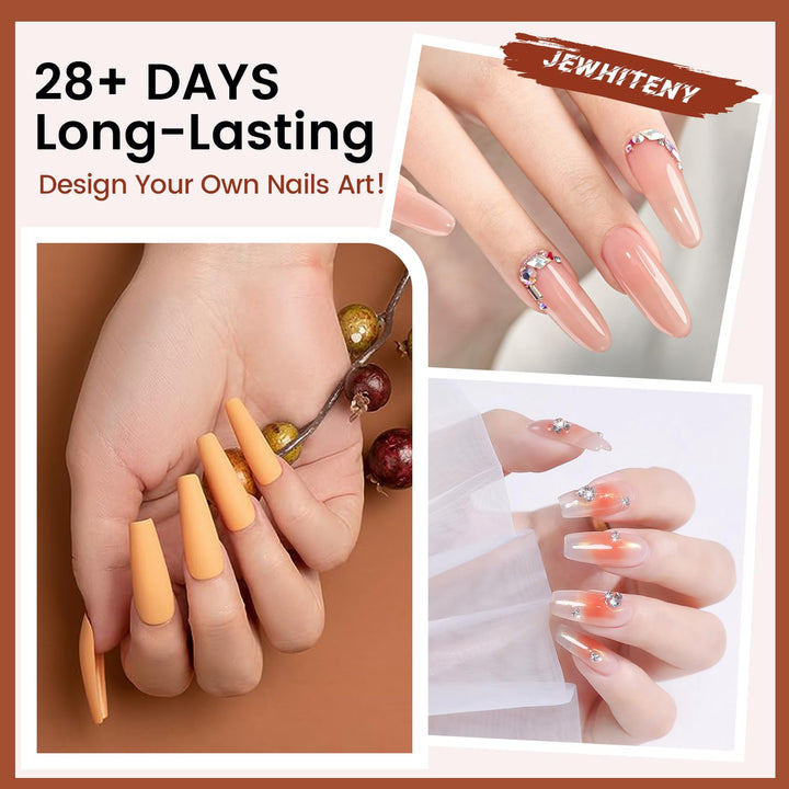 Jewhiteny Kit de extensión de uñas de polygel de 14 piezas con máqu...